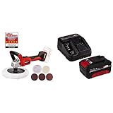 La pulidora lijadora a batería ce-cp 18/180 li e-solo de einhell, como miembro de la familia power x-change, ofrece libertad sin cables en trabajos en el hogar, taller y garaje; las baterías pxc se pueden combinar con todos las herramientas de la gama