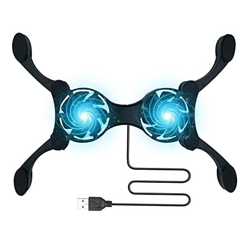 Laptop Cooling Pad Foldable 2 Fans USB Laptop Cooler Cooling Pad Laptop Fan Cooling Fan Portable Notebook Cooler Fan for Computer Notebook Laptop