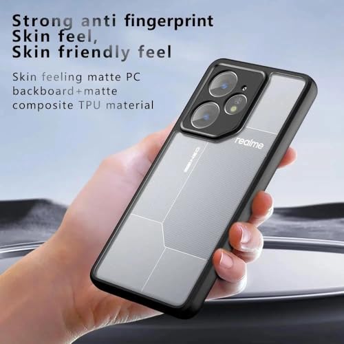 Image of REALCASE Shockproof Hybrid Armor Back Cover Case for Realme Neo 7 5G | 360 Protection | Crystal Clear Hard Back Transparent Cover for Realme Neo 7 5G