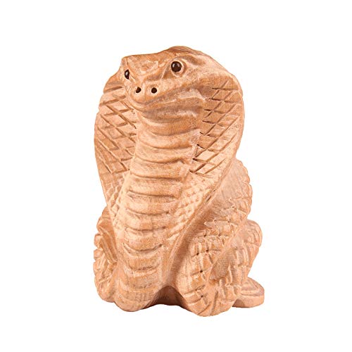 Statue de Serpent du zodiaque en bois de pêche véritable pour la décoration feng shui