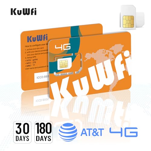 KuWFi Mobile WiFi Hotspot and 2GB Prepaid 4G LTE SIM Card - Thumbnail 3
