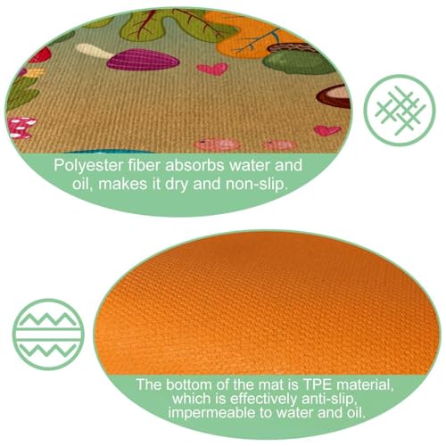 Alfombra de cocina VAPOKF absorbente para evitar resbalones y proteger el suelo limpio 6