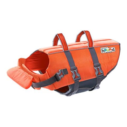 Outward Hound Granby Splash Orange Dog Life Jacket, Medium Cover