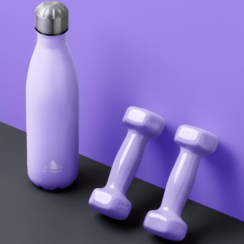 Image of Mont-Clair Stainless Steel Water Bottle, Vacuum insulated - BPA Free, 12h Hot & 24h Cold Drinks, Metal Water Bottle 34 oz Leakproof, Ideal for Adult, Kids, Running - Lilac