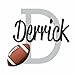 Custom Name Football Personalized Wall Decal - Boys Girls Personalized Name Football Sports Wall Sticker - Custom Name Sign - Custom Name Stencil Monogram - Room Wall Decor …