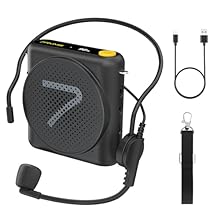 【Powerful 65mm Speaker & Clear Sound】The 7RYMS WA1(SE) wired voice amplifier features a high-performance 68mm speaker that delivers loud, clear, and distortion-free sound, ideal for classrooms, training sessions, and outdoor speaking. 【Wired Headset ...