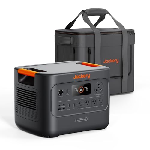 Jackery HomePower 3000 Portable Power Station with Extreme Guard Carrying Bag, 3600W (Surge 7200W)...