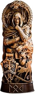 genmaiwodeshisb Norse God Resin Statue Scandinavian Pantheons, Norse Gods Figurine Craft Viking Mythology, Home Wine Cabinet Shelt Bookcase Sculpture Orament (Loki)