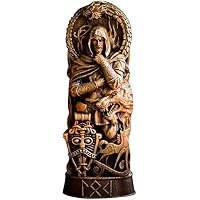 Statue Odin Viking En Résine - Ornement Décoration Maison Avec Marteau De Thor
