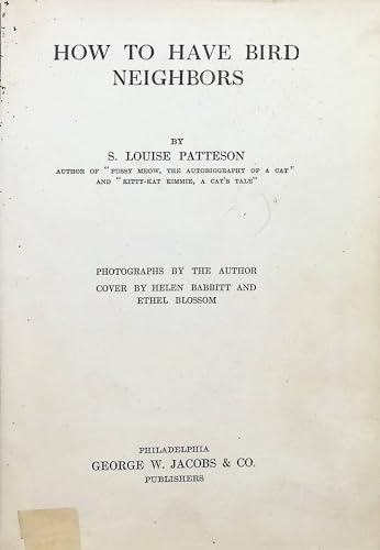 How to Have Bird Neighbors B000SHNGA6 Book Cover