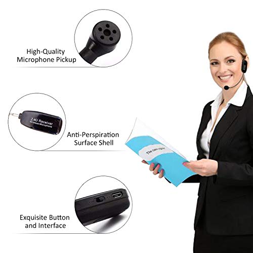 Rhm Wireless Microphone Headset, 2.4G Wireless Mic System, 160Ft Range, Headset & Handheld Mic 2 In 1, Rechargeable Transmitter & Receiver For Speaker, Pa System, Voice Amplifier #TOP2