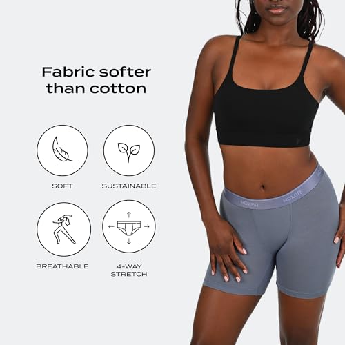 Image of Woxer Boxer Shorts for Women - 5 inch Baller Boy Shorts Underwear, Soft Modal, Chafe Free - Breathable & Moisture-Wicking