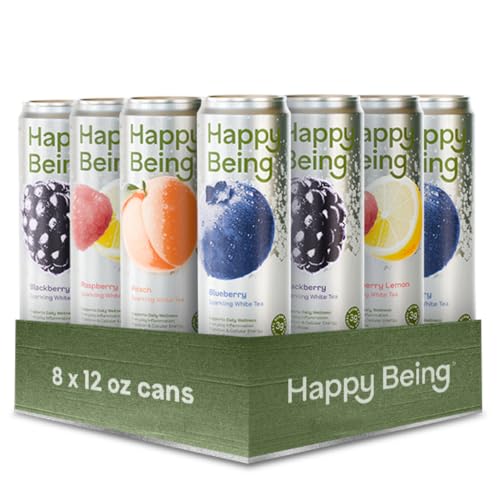 Image of Happy Being Variety Original Sparkling Tea, Antioxidant, 12oz 8 Pack
