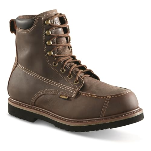 Guide Gear Hunting Boots for Men Waterproof Field Series Uplander, Brown, 15D (Medium)
