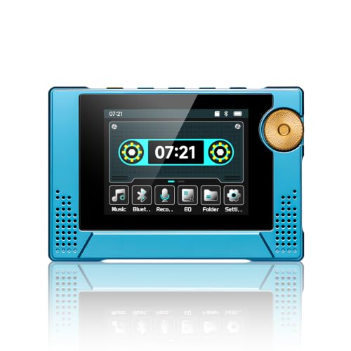 Image of 64GB 80s Retro MP3 Player with HD Speaker,MP3 Cassette Nostalgia Player,Dynamic Retro UI,Tape Drive Shape,Portable Bluetooth MP3 Music Player 50 Hours Long Battery Life, 2.4 inch Touchscreen (Blue)
