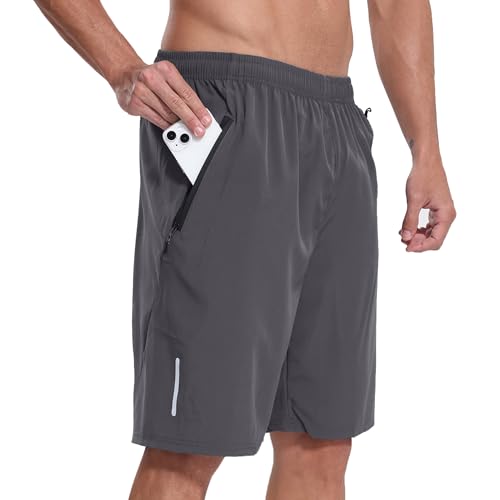 RPOVIG 3 Pack Men's Athletic Shorts Sets Gym Workout Short with Zippered Pockets Running Joggers Basketball Gift4