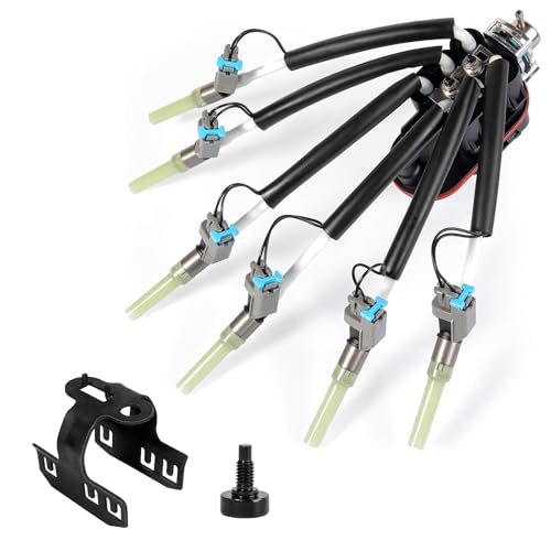 Spider Injectors 4.3L Vortec, FJ503 Fuel Injector Assembly 6 Cylinder for Chevy Express Silverado P30 K1500 GMC Savana Jimmy Chevrolet Oldsmobile Bravada Isuzu V6 w/Bracket, 17113673 FJ10565 19210688