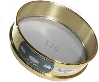 Advantech Brass Test Sieves, 8" Diameter, #120 Mesh, Full Height