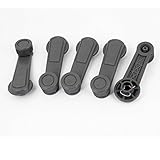 DealMux 5 Piezas de plástico Gris del Coche del vehículo de la Puerta elevalunas Bielas Manilla de Palanca