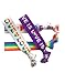 8 Piece Rainbow Hair Tie Set - LGBTQ Pride Parade, Festival and Party Accessories - Equality Celebration Supplies