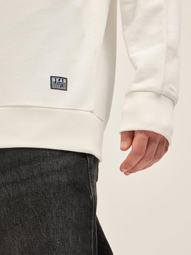 Image of THE BEAR HOUSE Men Typography Printed Round Neck Cotton Pullover Sweatshirt