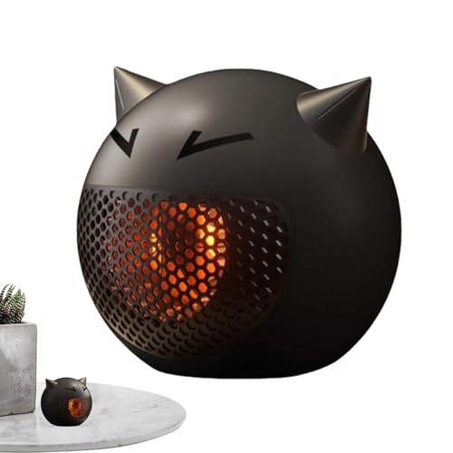 Stufetta Piccola | Riscaldatore Personale A Forma Di Gatto | Ventilatore Ceramico | Riscaldatore Compatto 500W Rapido In 3s, Sicuro Contro Surriscaldamento, Portatile Ed Economico Per Casa
