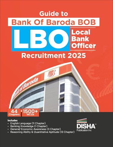 Disha Guide to Bank Of Baroda BOB LBO Local Bank Officer Recruitm...