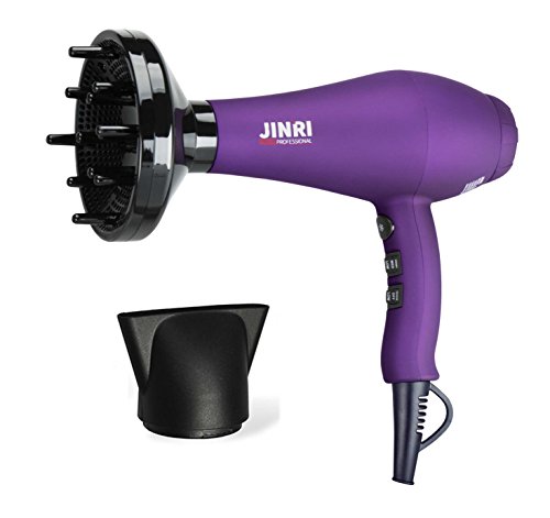 Carose Salon Grade Professional Hair Dryer 1875W DC Motor Negative Ionic Ceramic Far Infrared Blow Dryer With 2 Speed and 3 Heat Settings Cold Shot Button, Concentrator Nozzle(VoiletVA)