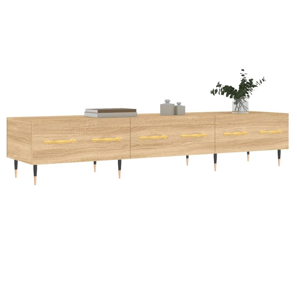 TV-Schrank Sonoma-Eiche 150x36x30 cm, Holzwerkstoff, modern, Robustes Media-Center mit Stauraum für Wohnzimmer, Schlafzimmer