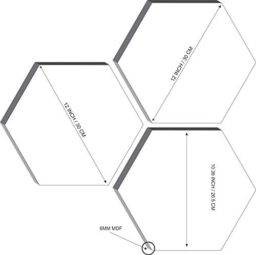 Image of SAF paintings 6MM MDF Hexagon Hot Lady Modern Art Designer Painting Digital Reprint 21 inch x 21 inch Painting () SANFHX88