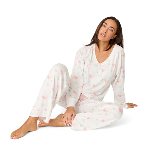Image of PJ Salvage Women's [Amazon Exclusive] Cloud Jersey Open-bottom Pajama 2-piece Pj Set