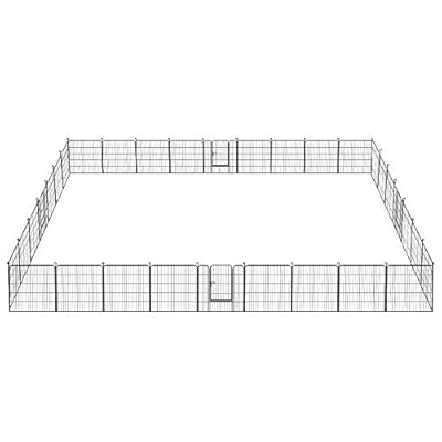 YAHEETECH Foldable Metal Dog Playpen 32 inch Heavy Duty&Safe Homes for Pets Puppy Exercise Pen Barrier Fence Playpen 32 Panel for Outdoor&Indoor Easy Assembly Black Finish