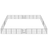 Yaheetech Foldable Metal Dog Playpen 32 inch Heavy Duty&Safe Homes for Pets Puppy Exercise Pen Barrier Fence Playpen 32 Panel for Outdoor&Indoor Easy Assembly Black Finish
