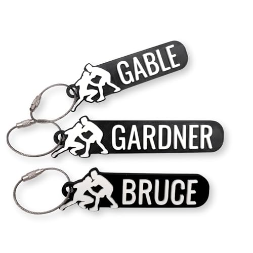 Personalized Wrestling Keychain, Backpack tags, Kid's name tags, Custom wretling