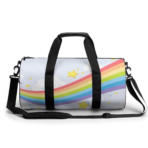Sac de gym nuage étoilé arc-en-ciel de randonnée