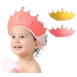FUNUPUP 2 Pack Baby Shower Cap for Kids, Adjustable Toddler Hair Washing Bathing Cap Shield Baby Sho