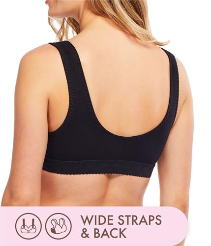 Image of Carole Martin Full-Freedom Front Closure Bra, Perfect Wireless Cotton Sleep Bras for Women