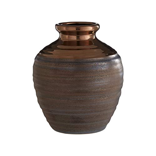Premier Housewares Vase, Ceramic, Copper, Small