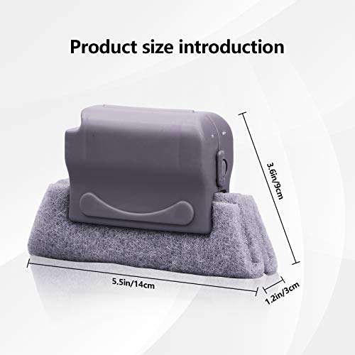 Image of Magic Window Groove Cleaning Brush, Hand-held Crevice Cleaner Tools, Multipurpose Clean Tools Slide Brush Head for Door, Window Slides Replacement Cloth Brush for Corners Gaps scouring Door