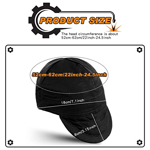 3 gorras para soldar resistentes a llamas de algodón miniatura 2
