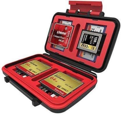 24 Slots Memory Card Case, Sd Card Holder, Water-Resistant &Shockproof Holder Storage Memory Card Case for CF Cards/MicroSD Cards/SD Card (Red)-image-47