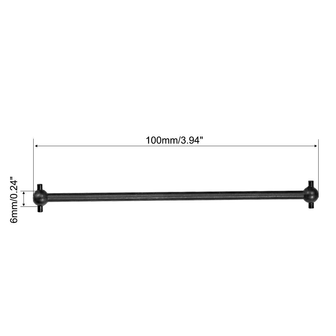sourcing map 2 szt. 100 mm wał napędowy do samochodu 1/10 RC czarny