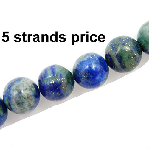 Fukugems Natural Stone Beads for Jewelry Making Sold per Bag 5 Strands Inside (Chrysocolla Treated, 8mm) - Image 2