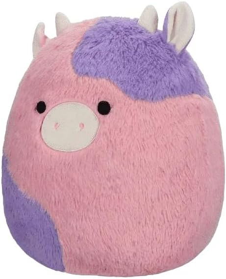 Miniatura 5 de Squishmallows Patty Cow oficial de Jazwares de 12 pulgadas, rosa y morado Fuzz-A-Mallows