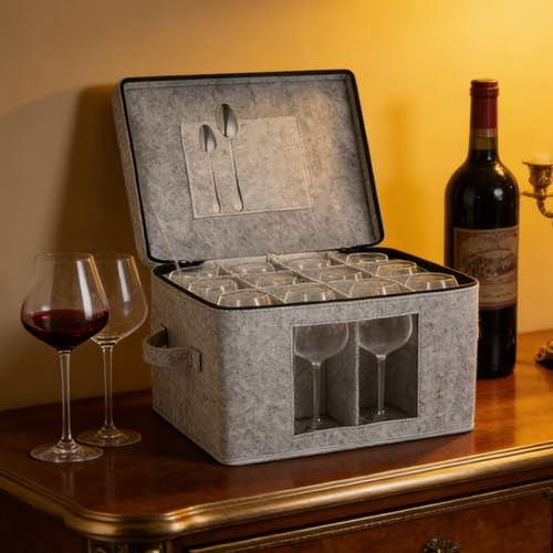Soporte de fieltro para copas de vino y suministros de mudanza de hogar 6