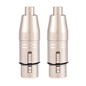 XLR 3-pins vrouwelijk naar （compatibel met） RCA vrouwelijke connector audio microfoon microfoon connector wisselaar adapter 2 stuks