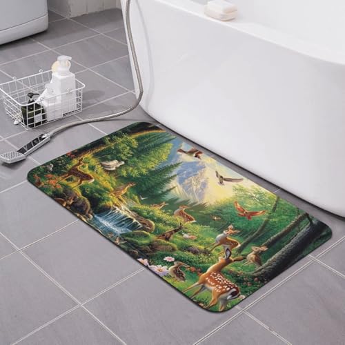 Tapis de bain lavable 50 x 80 cm antidérapant multi-usage pour sol de maison - 3