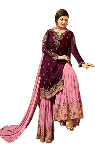 Image of SHAFNUFAB Womens Net Semi Stitched for Ladies use for women for lehenga suit for punjabi And lehenga suit for for wedding