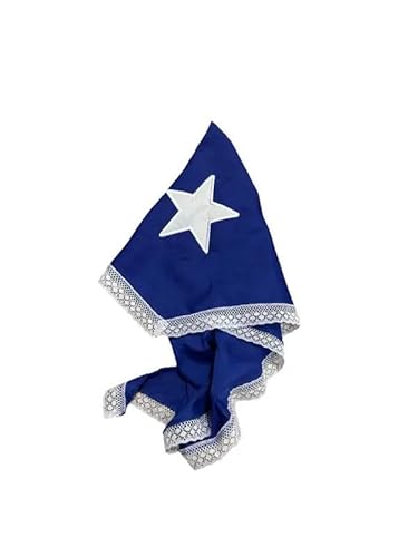 Blue Bandana with White Star Pañoleta Azul for Puerto Rican Dress