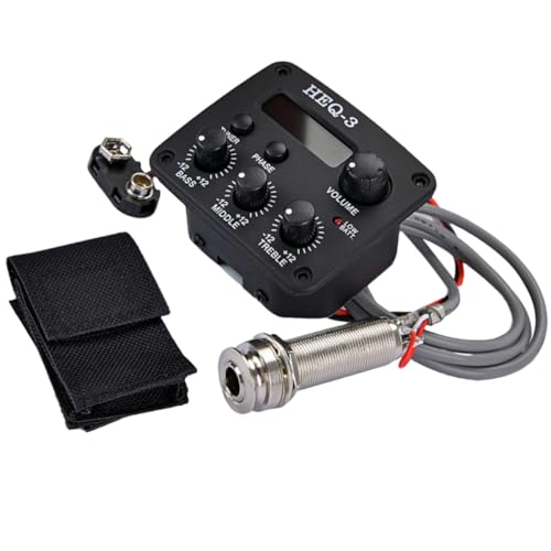 Préampli guitare acoustique avec égaliseur LCD pour sculpter votre son piézo